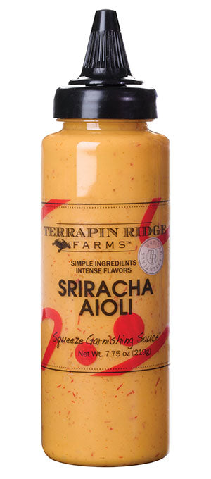 Sriracha aioli garnishing sauce